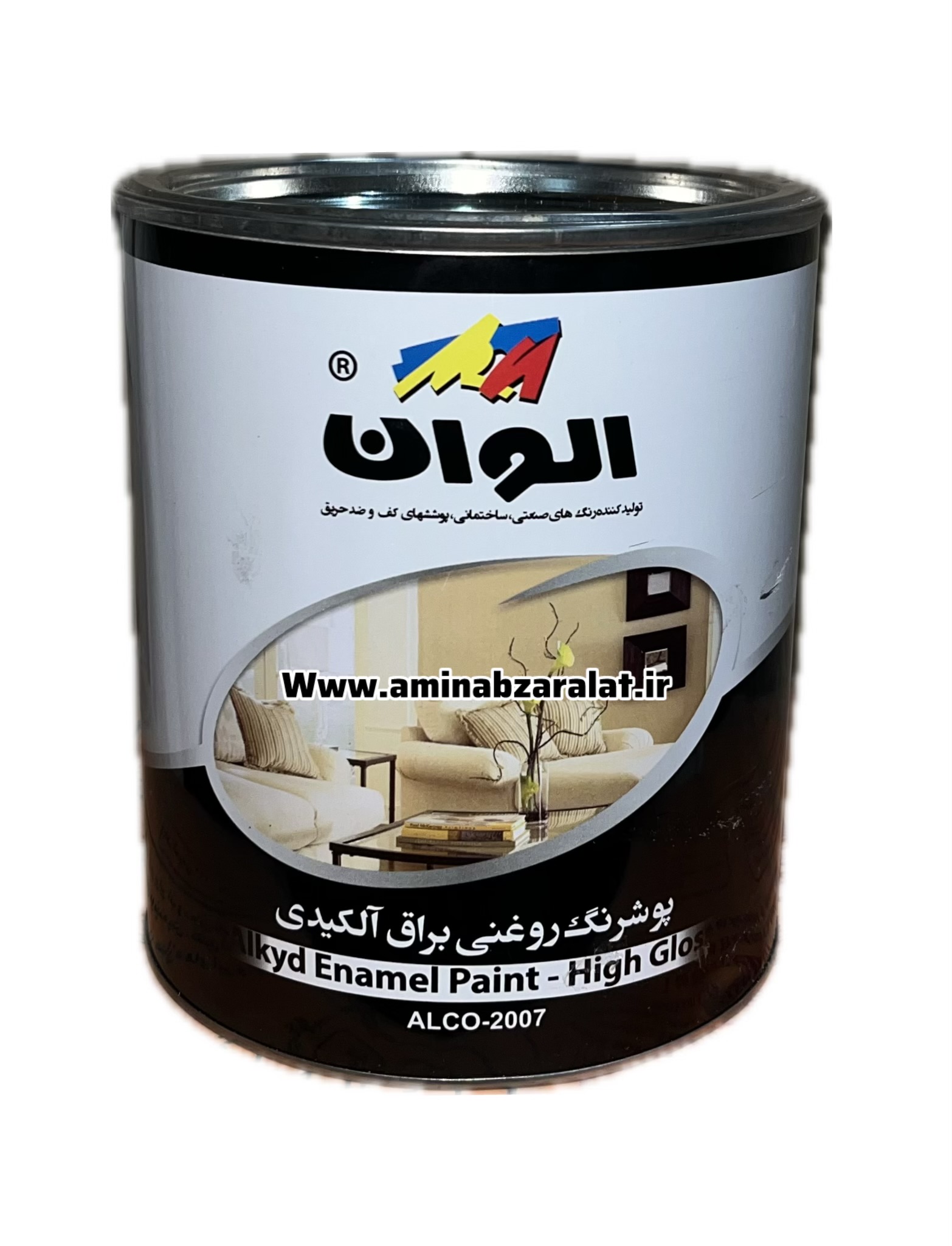 رنگ روغنی الوان سفیدبراق ۴ کیلویی(گالن)